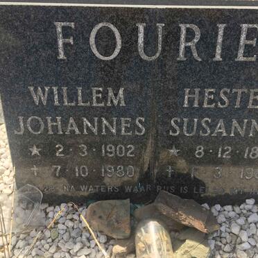 FOURIE Willem Johannes 1902-1980 &amp; Hester Susanna 1898-1988