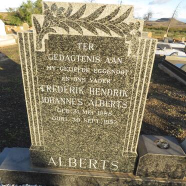 ALBERTS Frederik Hendrik Johannes 1888-1957