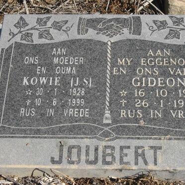 JOUBERT Gideon 1921-1983 &amp; J.S. 1928-1999
