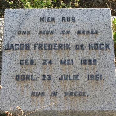 KOCK Jacob Frederik, de 1899-1951