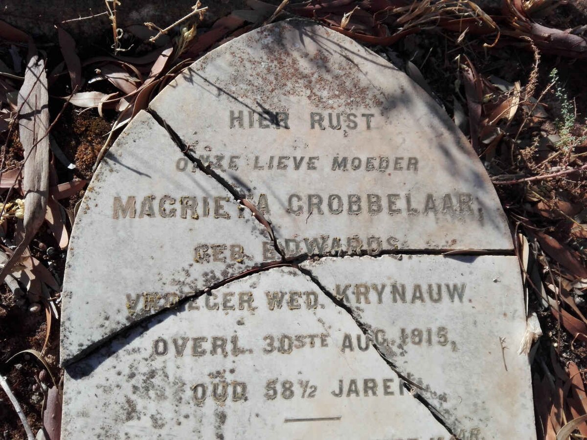 GROBBELAAR Magrieta nee EDWARDS -1915