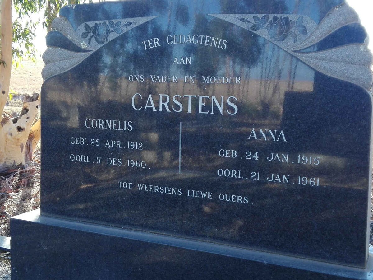 CARSTENS Cornelis 1912-1960 & Anna 1915-1961