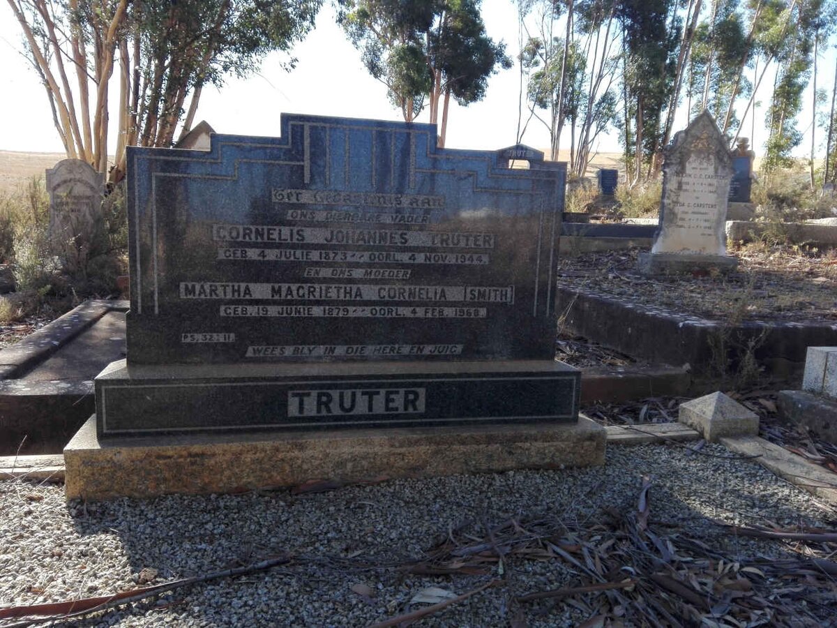 TRUTER Cornelis Johannes 1873-1944 & Martha Magrietha Cornelia SMITH 1879-1968