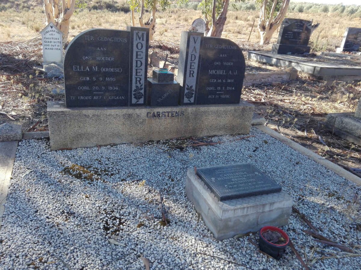 CARSTENS Michiel A.J. 1891-1964 & Ella M. KROESE 1895-1936 :: BRINK Catharina Hendrina nee CARSTENS 1923-2015