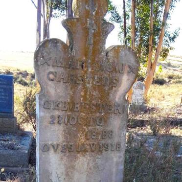 CARSTENS Maria C.J. nee BESTER 1888-1918