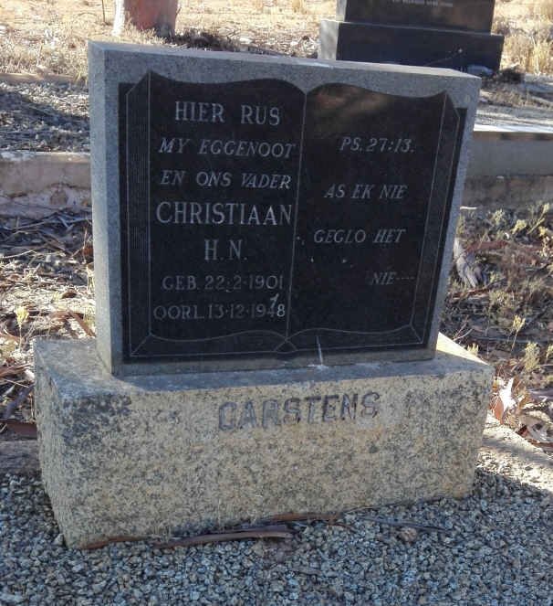 CARSTENS Christiaan H.N. 1901-1948