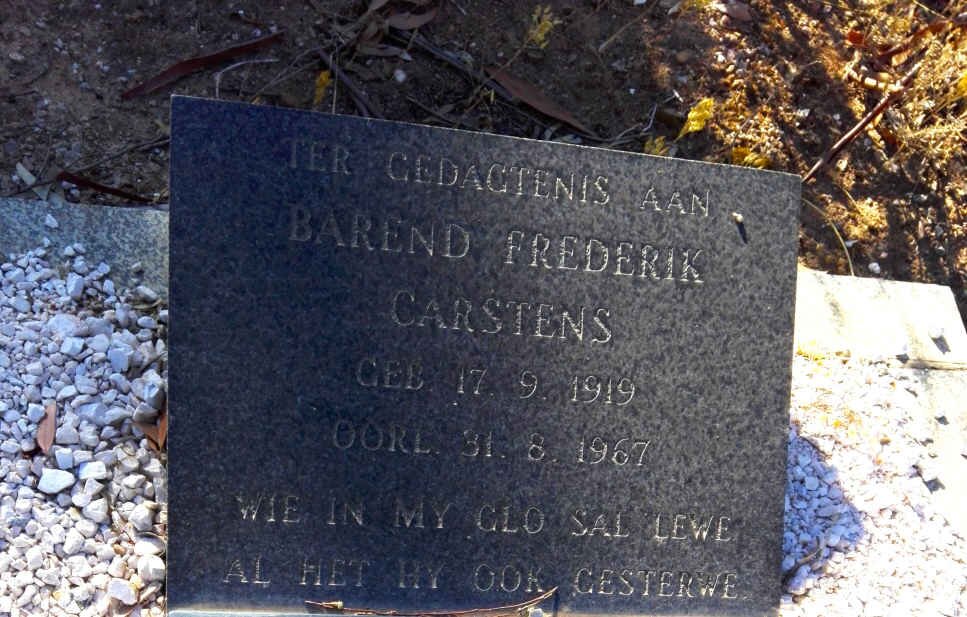 CARSTENS Barend Frederik 1919-1967