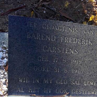 CARSTENS Barend Frederik 1919-1967