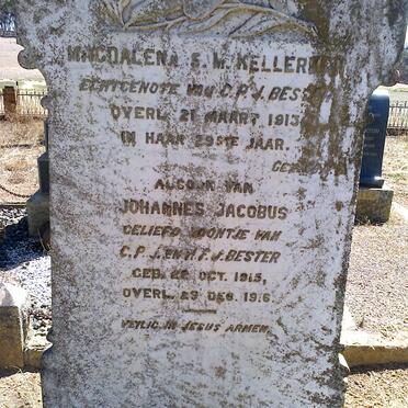 BESTER Magdalena S.M. nee KELLERMAN -1913 :: BESTER Johannes Jacobus 1915-1916