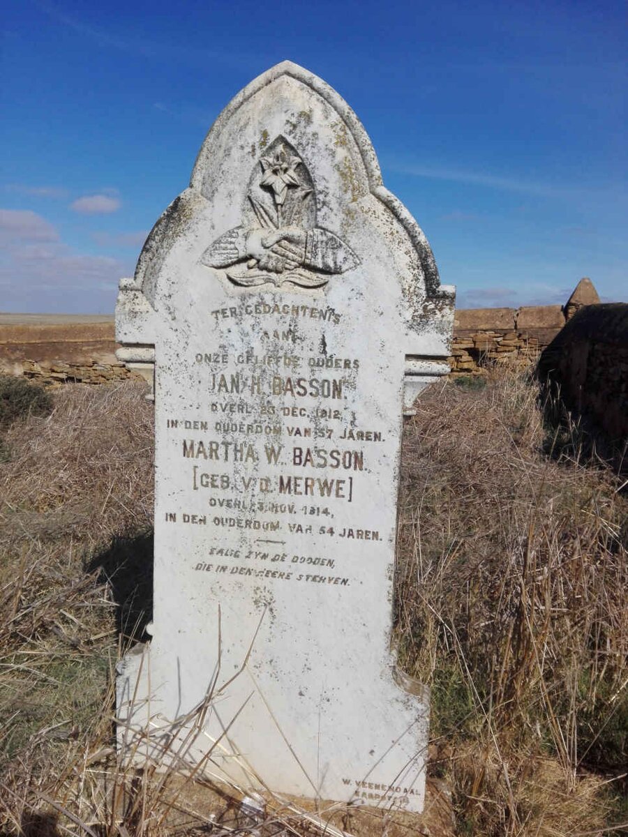 BASSON Jan H. -1912 & Martha W. V.D. MERWE -1914
