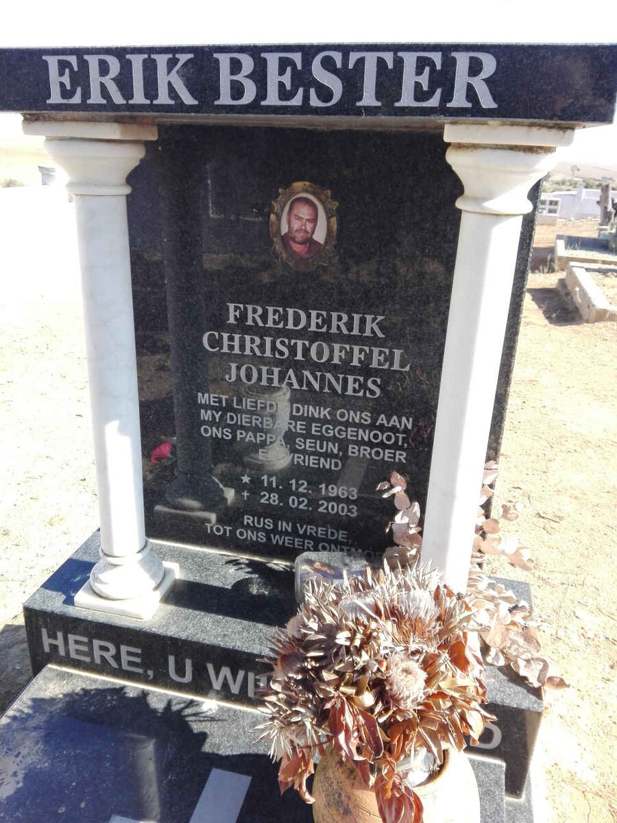 BESTER Frederik Christoffel Johannes 1963-2003