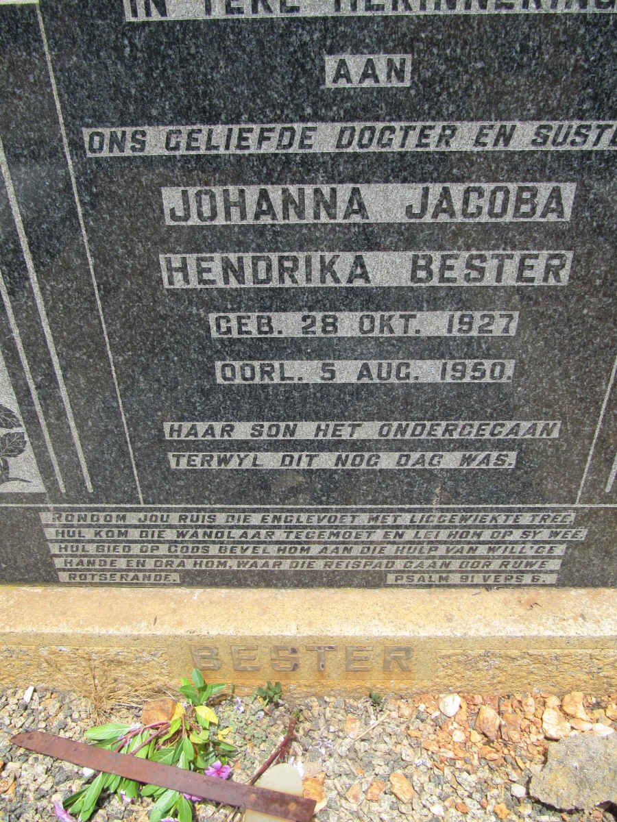 BESTER Johanna Jacoba Hendrika 1927-1950