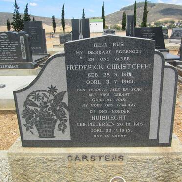 CARSTENS Frederick Christoffel 1912-1963 &amp; Huibrecht PIETERSEN 1915-1975