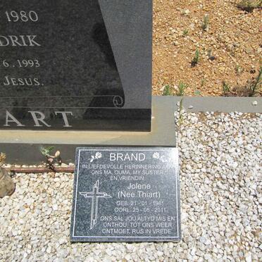 BRAND Jolene nee THIART 1961-2011
