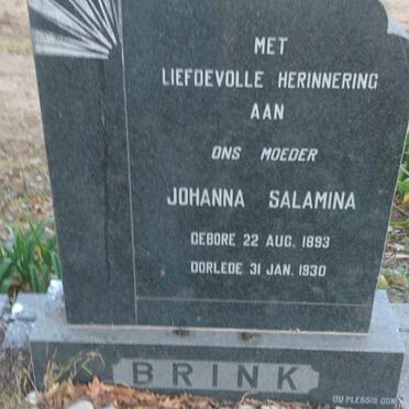 BRINK Johanna Salamina 1893-1930