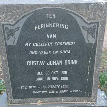 BRINK Gustav Johan 1891-1968