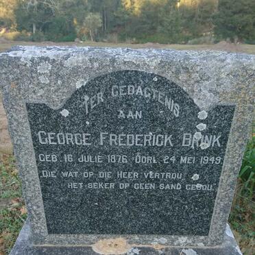 BRINK George Frederick 1876-1949