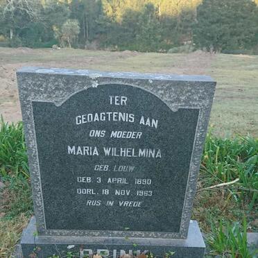 BRINK Maria Wilhelmina nee LOUW 1890-1963