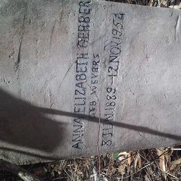 GERBER Anna Elizabeth nee WEYERS 1889-1954