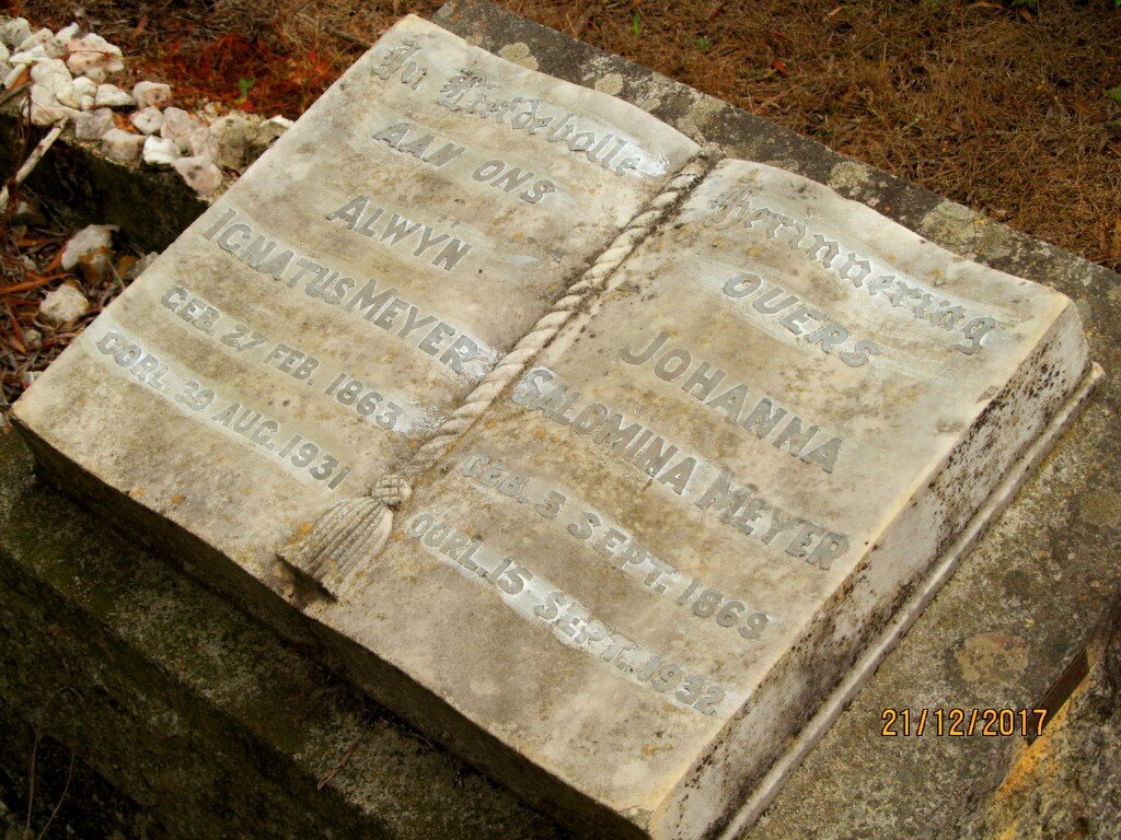 MEYER Alwyn Ignatus 1863-1931 &amp; Johanna Salomina 1869-1932