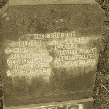 MEYER Esaias Engelbertus 1869-1932 &amp; Rosina Elizabeth TERBLANCHE 1879-1941