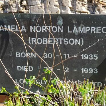 LAMPRECHT Pamela Norton nee ROBERTSON 1935-1993