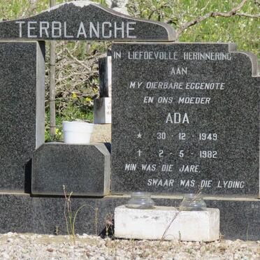TERBLANCHE Ada 1949-1982