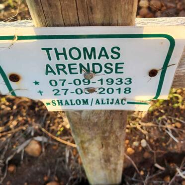 ARENDSE Thomas 1933-2018