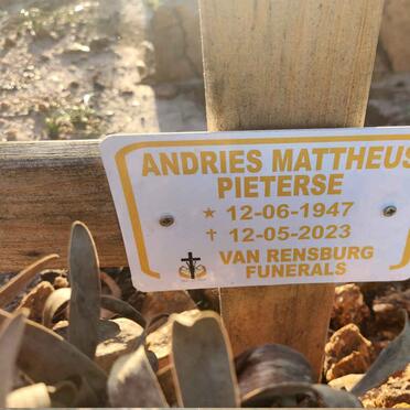PIETERSE Andries Mattheus 1947-2023
