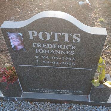 POTTS Frederick Johannes 1958-2016