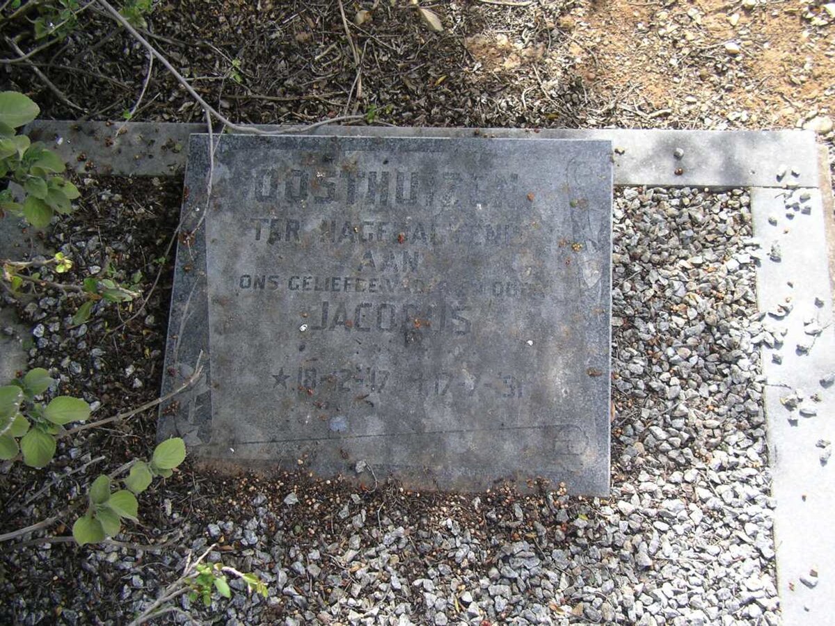 OOSTHUIZEN Jacobus 1917-1991