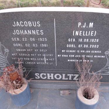 SCHOLTZ Jacobus Johannes 1925-1981 & P.J.M. 1926-2003