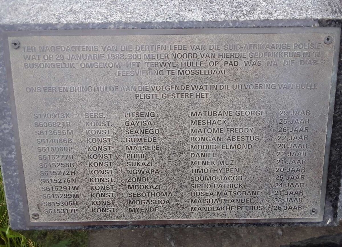 4. Memorial Plaque in Afrikaans