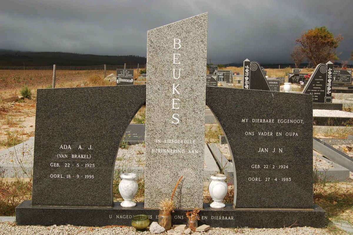 BEUKES J.N. 1924-1985 &amp; A.J. VAN BRAKEL 1925-1995