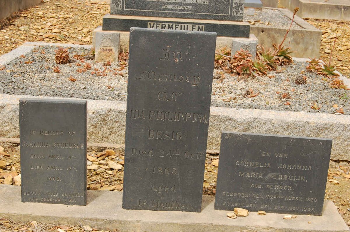 BRUIJN Cornelia Johnna Maria, de nee DE KOCK 1820-1905 :: BESIG Ida Philippina -1865 :: SCHEUBLE Johanna -1865