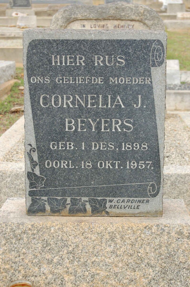 BEYERS Cornelia J. 1898-1957