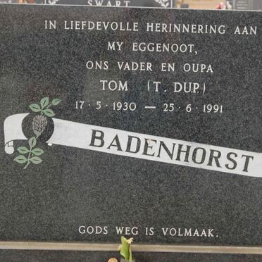 BADENHORST T. du P. 1930-1991