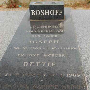 BOSHOFF Joseph 1908-1994 &amp; Bettie 1922-1989