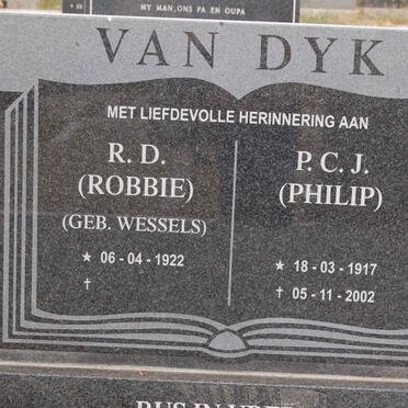 DYK P.C.J., van 1917-2002 &amp; R.D. WESSELS 1922-