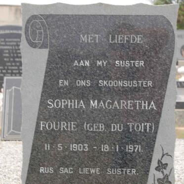 FOURIE Sophia Magaretha nee DU TOIT 1903-1971