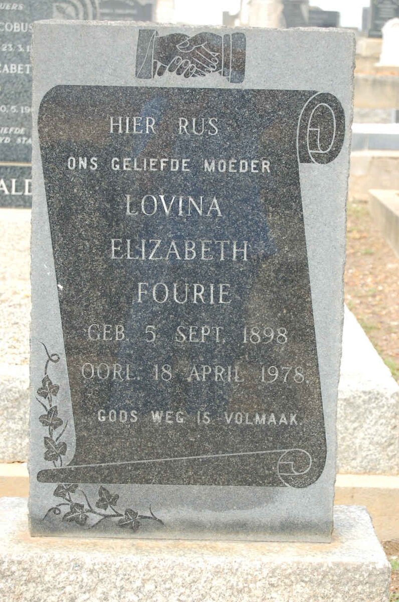 FOURIE Lovina Elizabeth 1898-1978