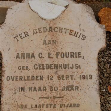 FOURIE Anna G.L. nee GELDENHUIJS -1919