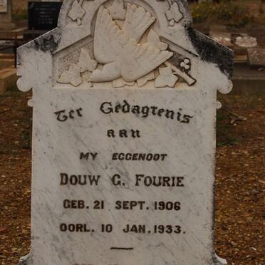 FOURIE Douw G. 1906-1933