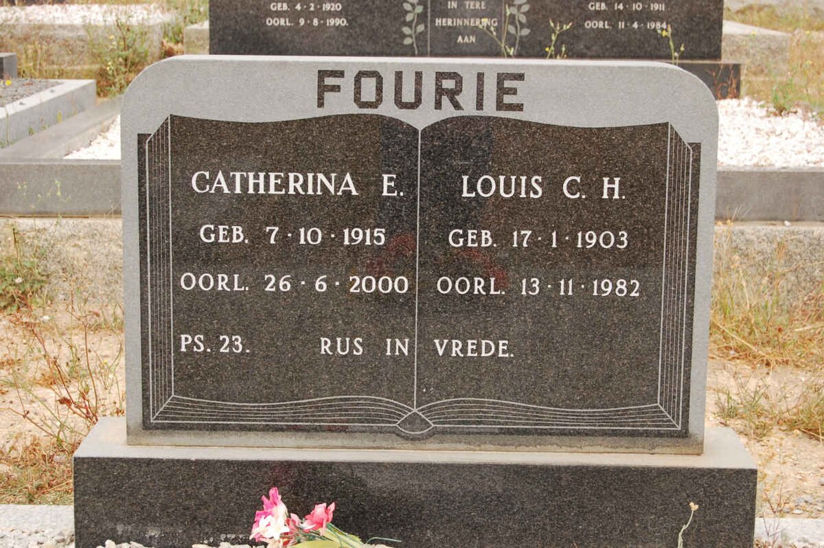 FOURIE Louis C.H. 1903-1982 &amp; Catharina E. 1915-2000