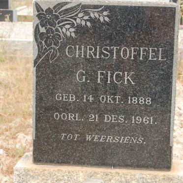 FICK Christoffel G. 1888-1961
