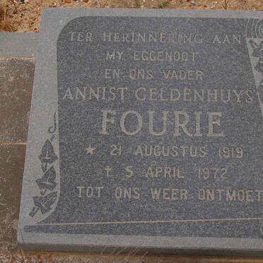 FOURIE Annist Geldenhuys 1919-1972