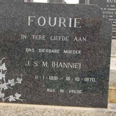 FOURIE J.S.M. 1891-1970