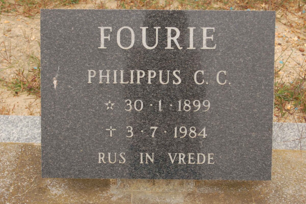 FOURIE Philippus C.C. 1899-1984