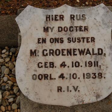 GROENEWALD M. 1911-1938