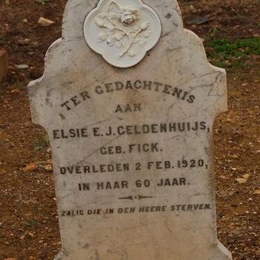 GELDENHUIJS Elsie E.J. nee FICK -1920